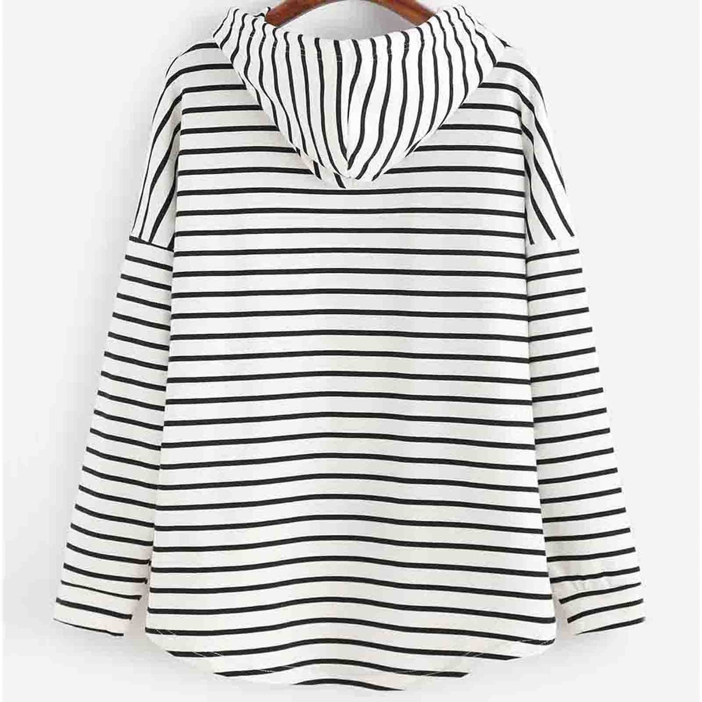 Mia – Elegant Striped Hoodie