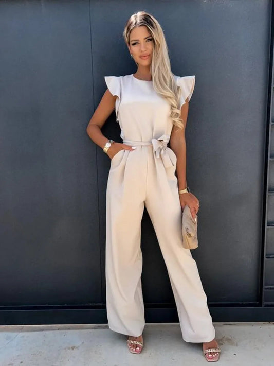 Clara – Stylish Frill-Sleeved Jumpsuit