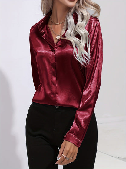 Leila – Elegant Chic Satin Blouse