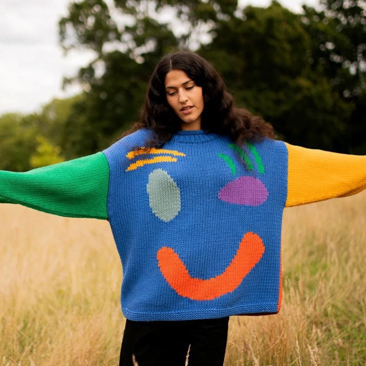 Selina – Smiley Face Knitted Sweater