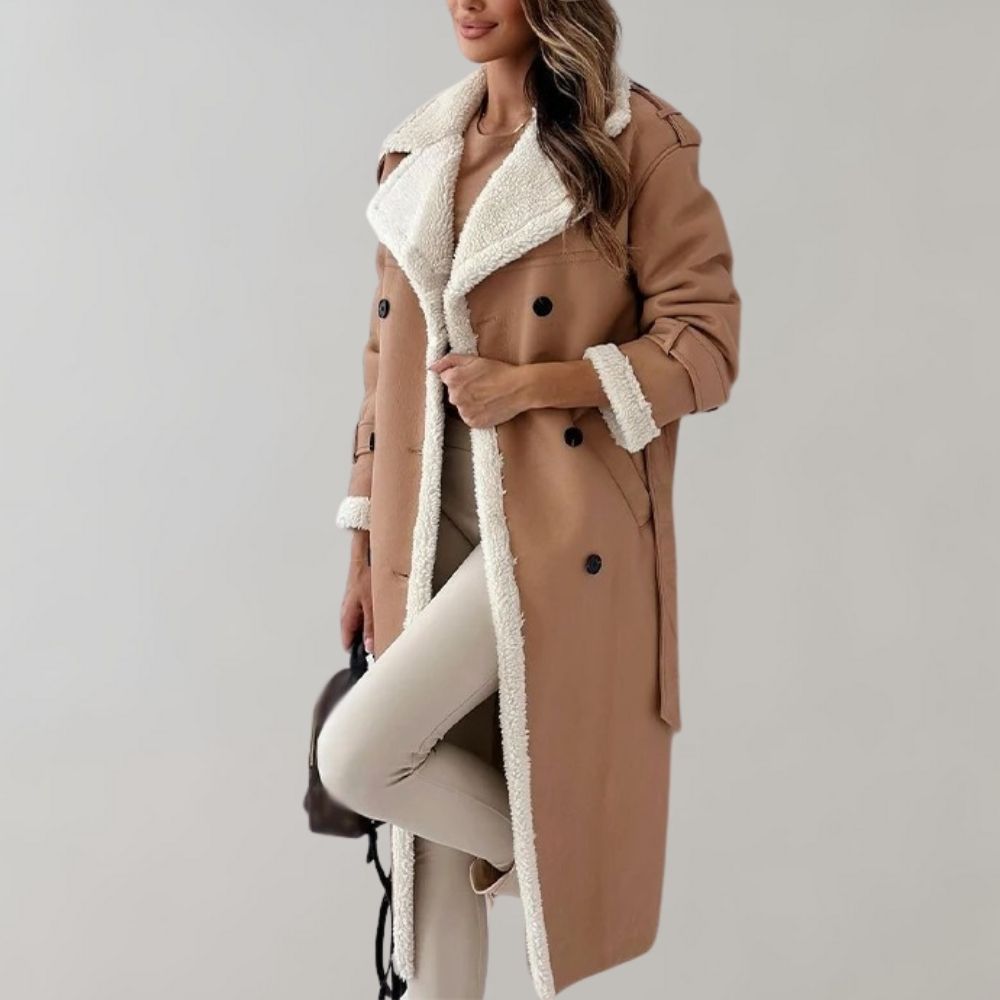 Amber – Long Faux Shearling Coat