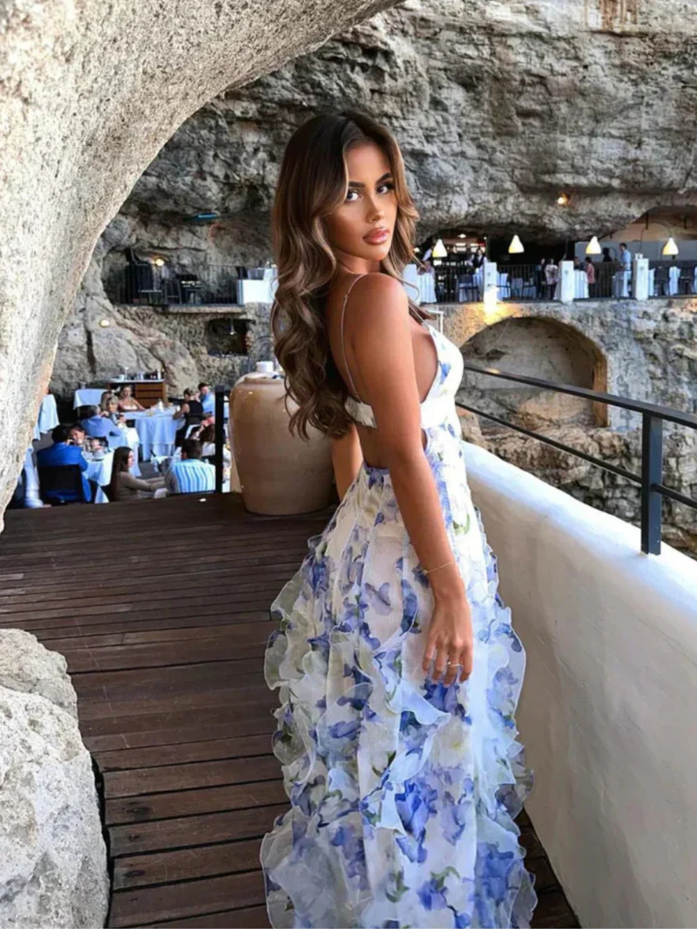 Indigo – Ruffled Floral Dress