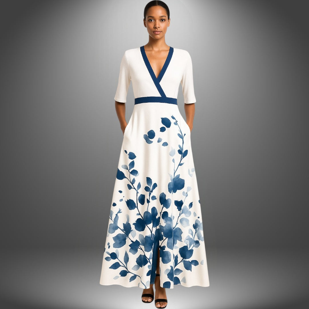 Claire – Elegant Floral Print Dress