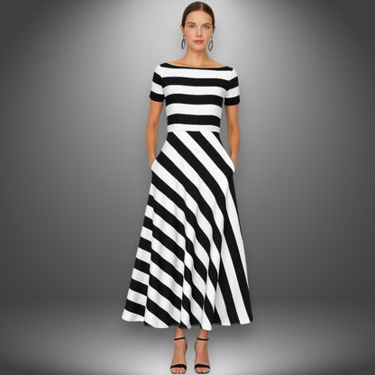 Serene – Striped Midi Dress