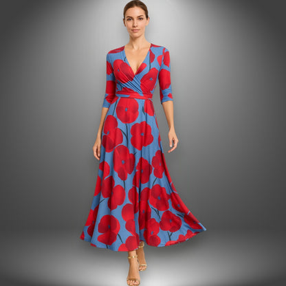 Claire – Elegant Floral Print Dress