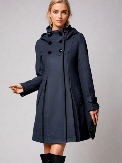 Vanessa – Elegant A-Line Hooded Coat