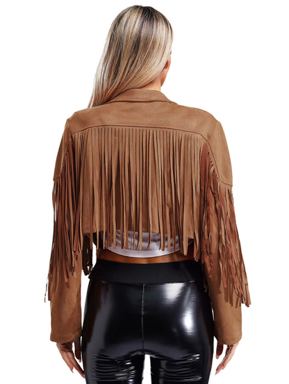 Rosalie – Brown Fringes Jacket