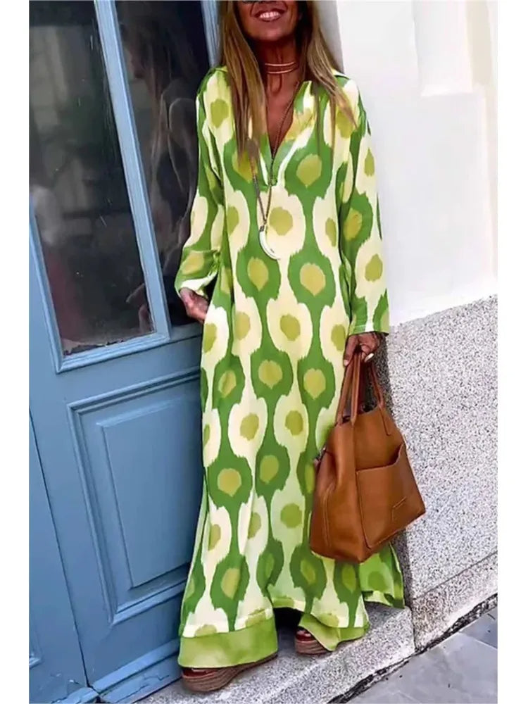 Lira – Casual Long Sleeve Boho Dress