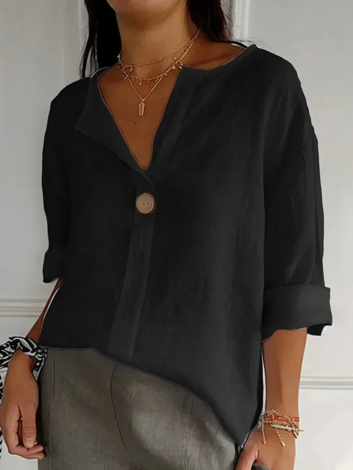 Adelaide – Casual V-Neck Blouse