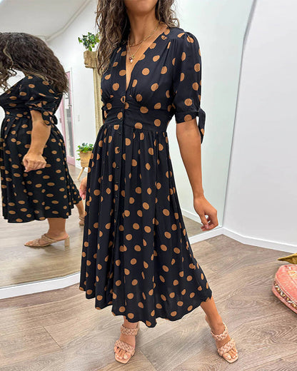 Azira – Classy Polka Dot Dress