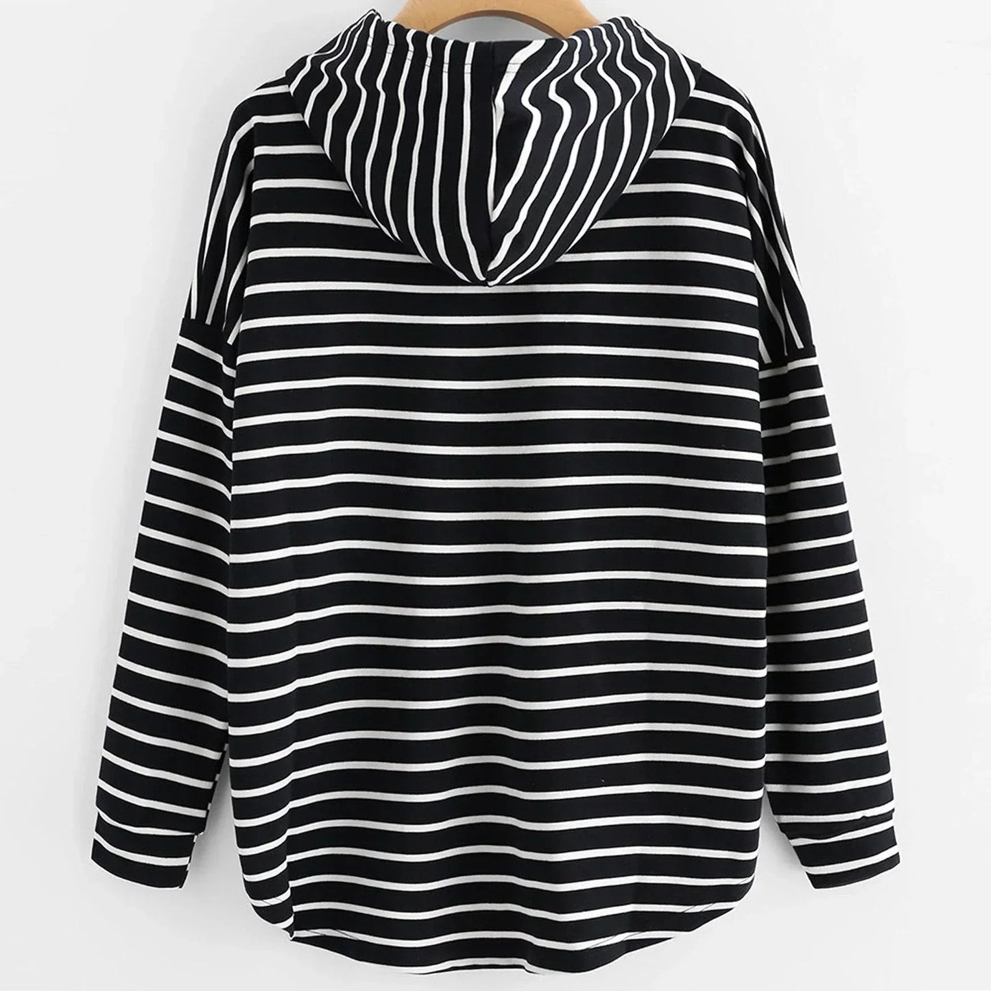 Mia – Elegant Striped Hoodie