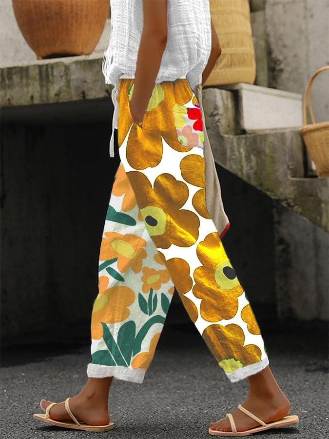 Celine – Floral Printed Loose Pants