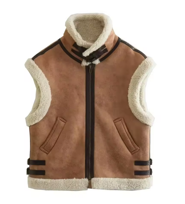 Jolie – Stylish Faux Shearling Vest