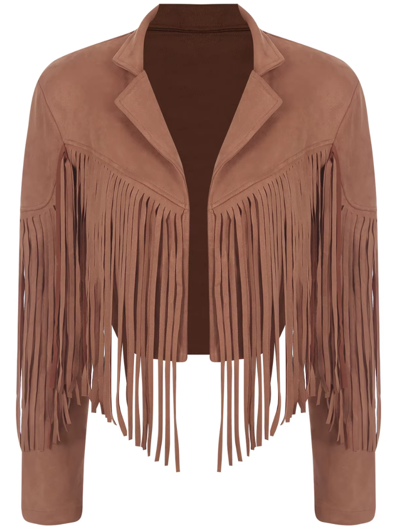 Rosalie – Brown Fringes Jacket