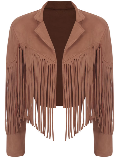 Rosalie – Brown Fringes Jacket