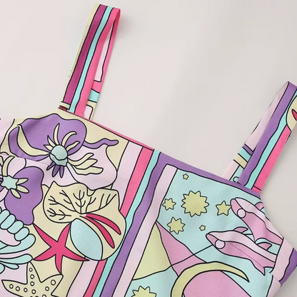 Alice  – Mermaid Print Mini Dress