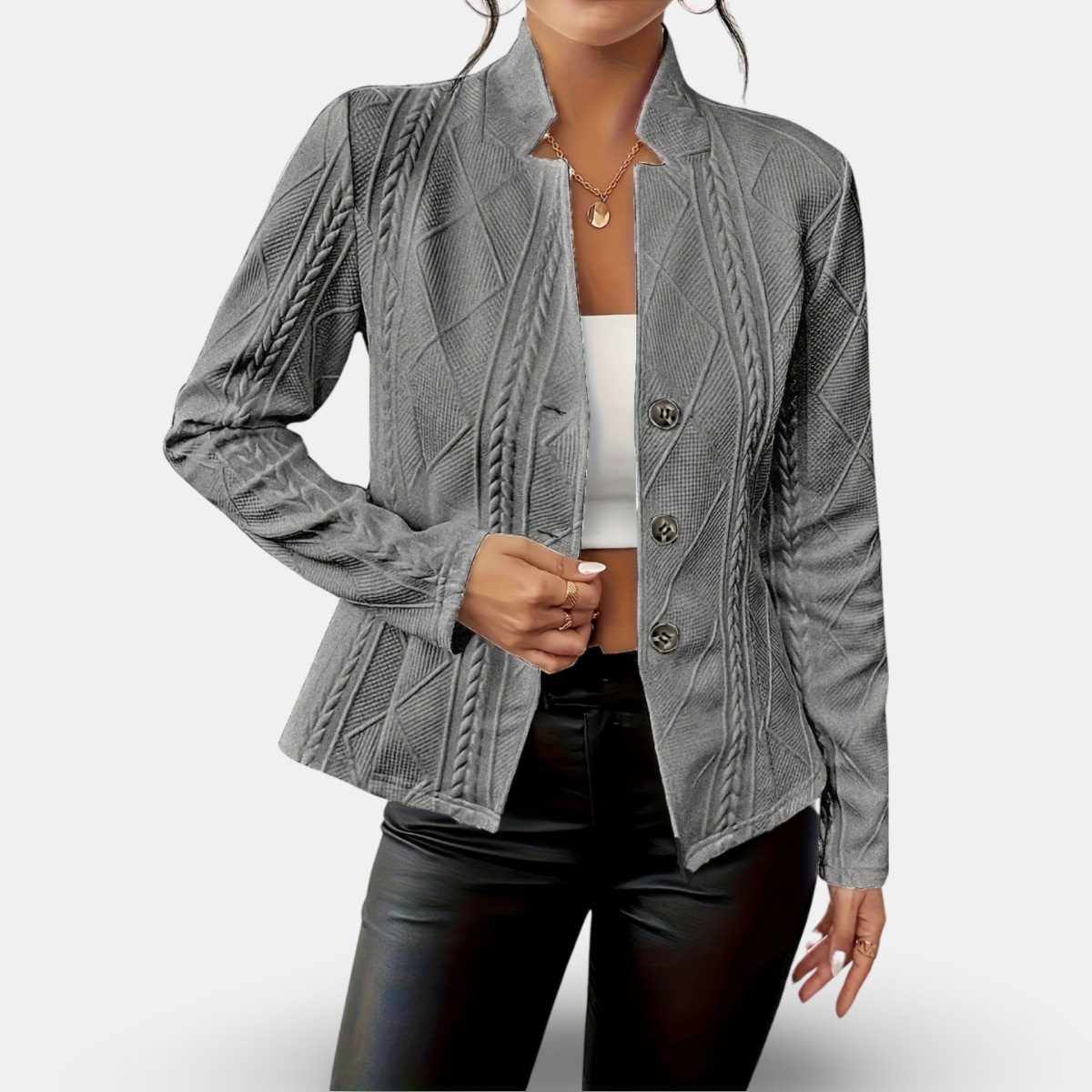 Dahlia – Elegant Buttoned Blazer