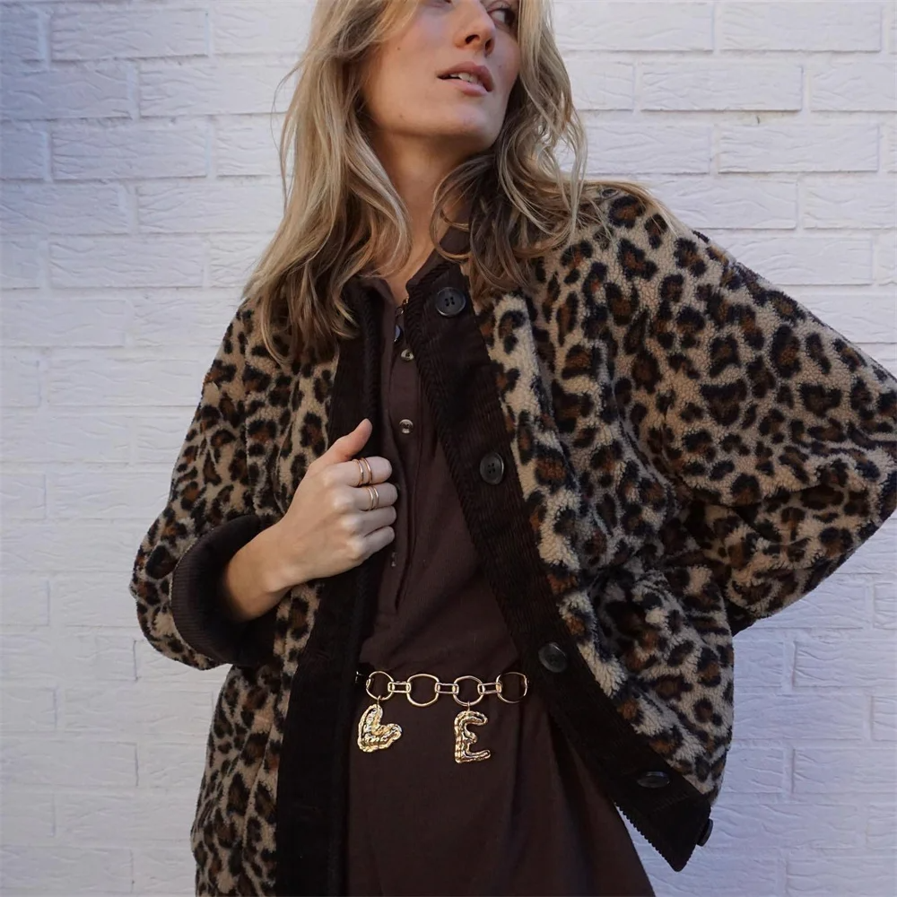 Ursula – Fleece Leopard Jacket