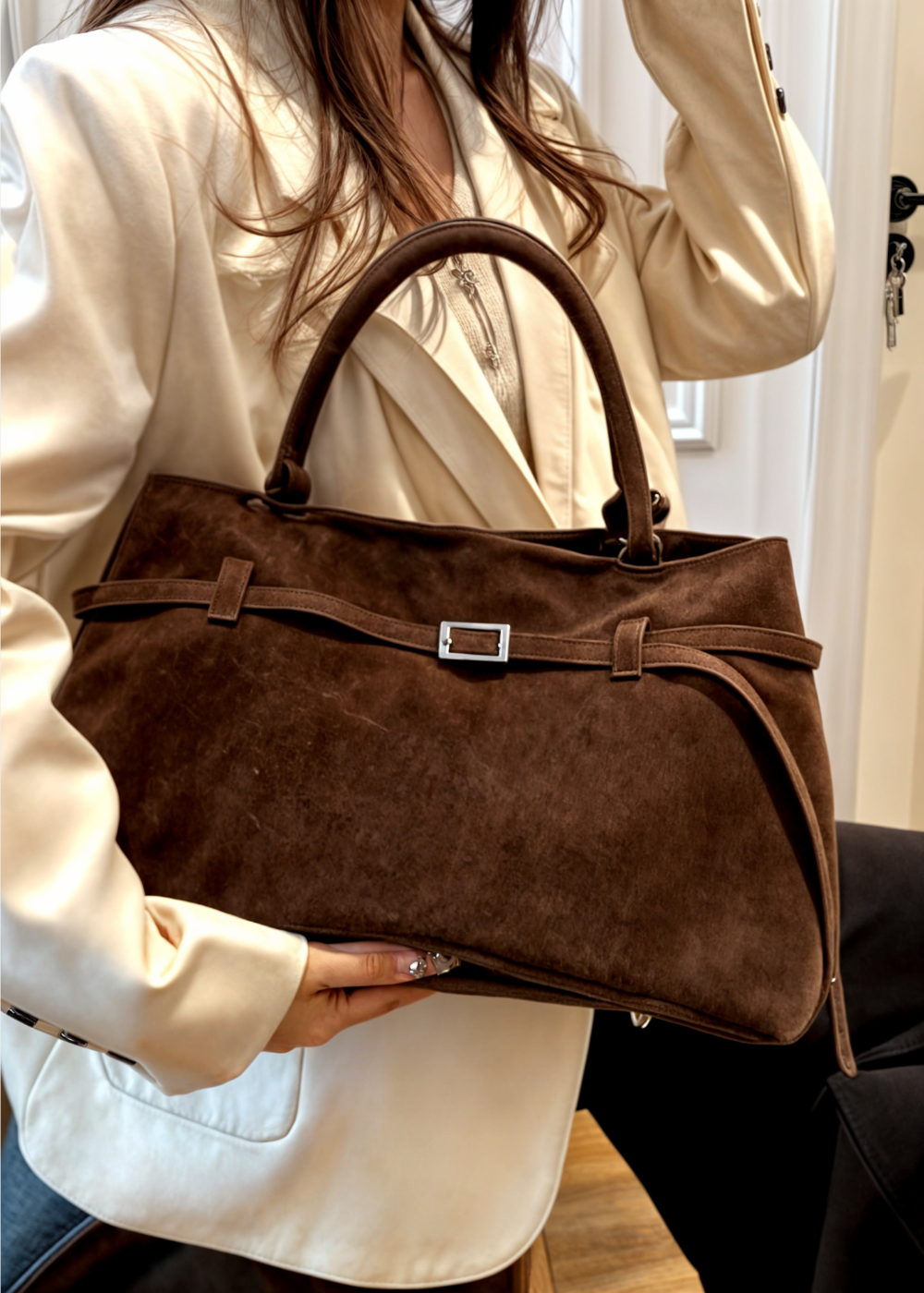 Nora – Suede Handbag