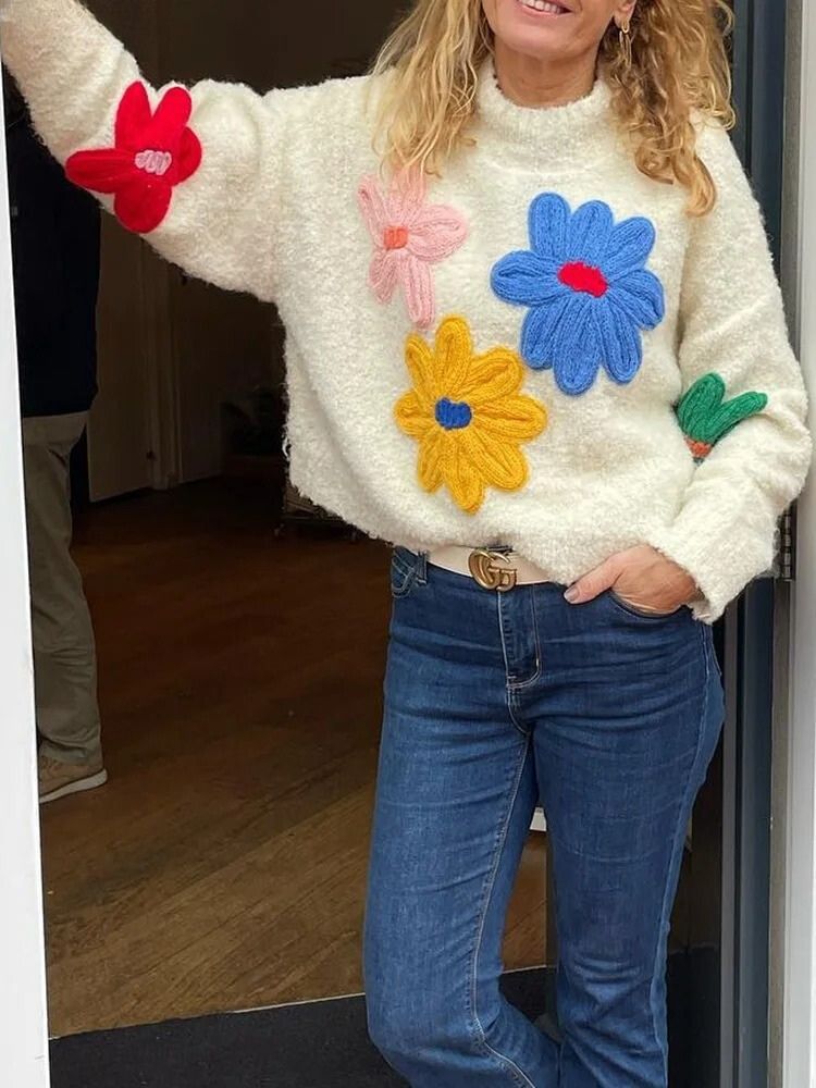 Vivara – Floral Knit Sweater