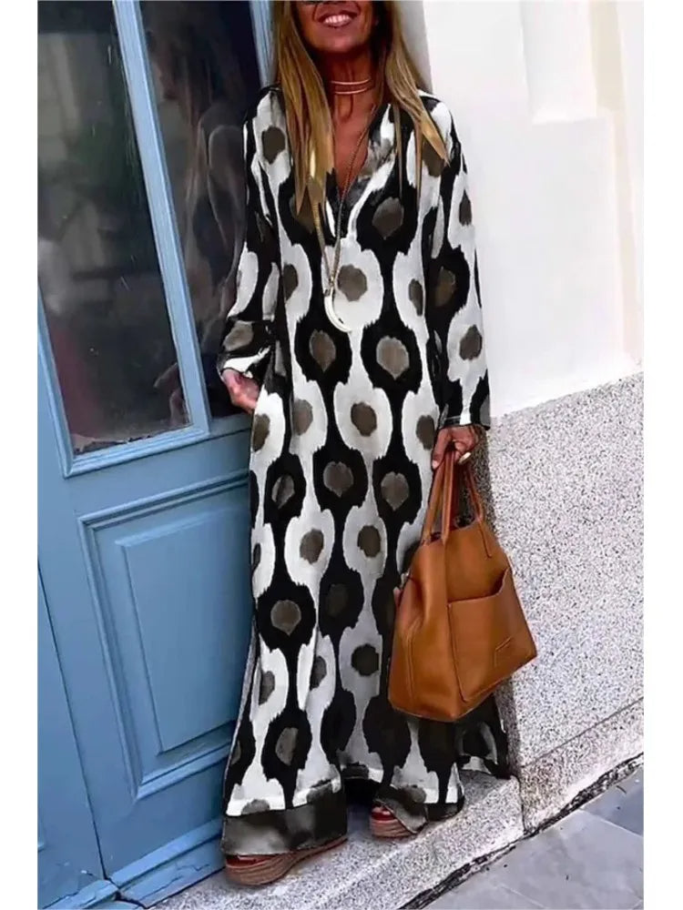 Lira – Casual Long Sleeve Boho Dress