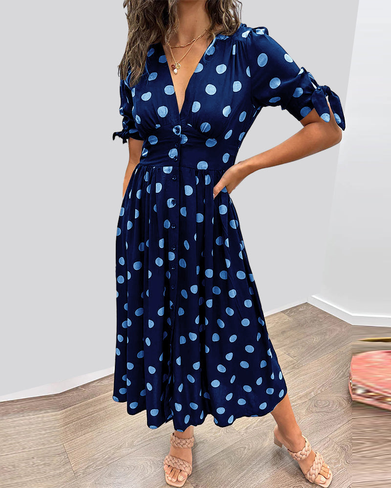 Azira – Classy Polka Dot Dress