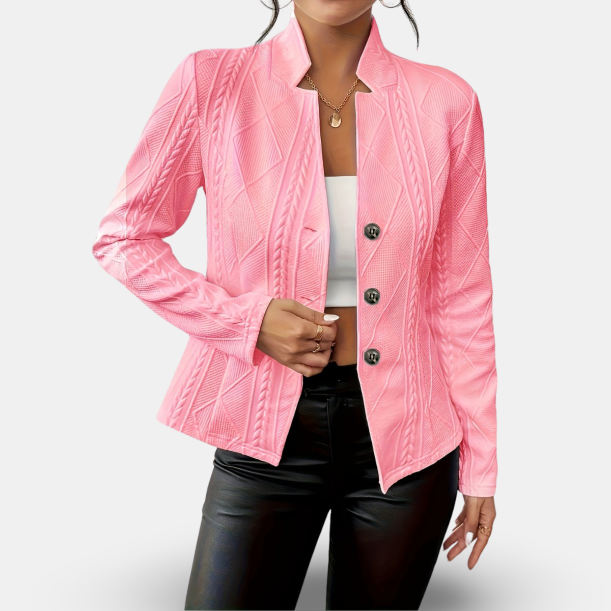 Dahlia – Elegant Buttoned Blazer