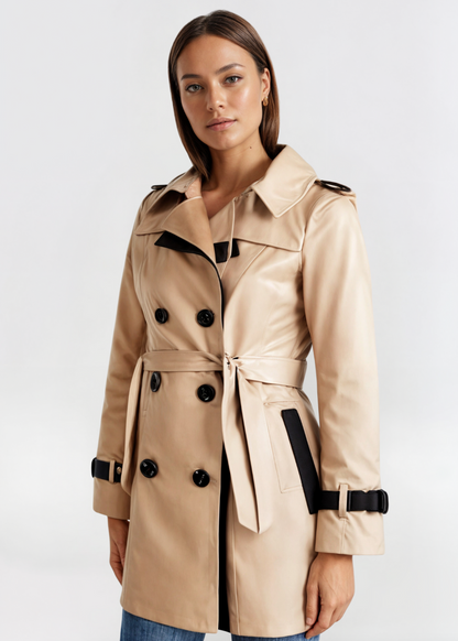 Valeria – Double-Breasted Cozy Trench