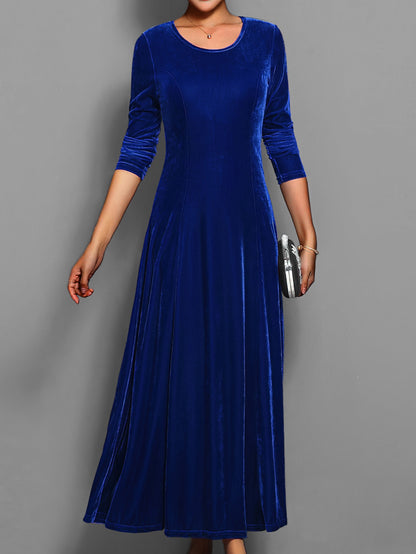 Cambria –  Elegant Velvet Maxi Dress