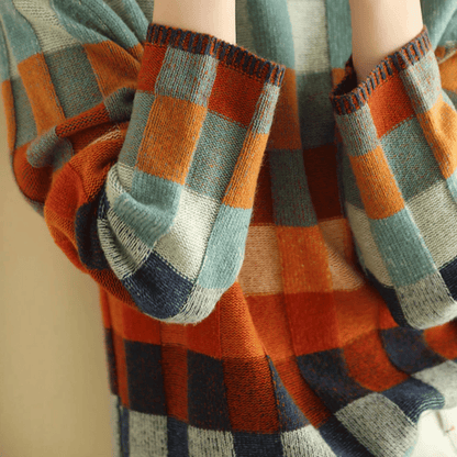 Arlina – Patchwork Turtleneck Sweater