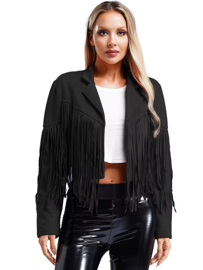 Rosalie – Brown Fringes Jacket
