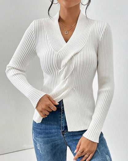 Lucia – Stylish Ribbed Sweater