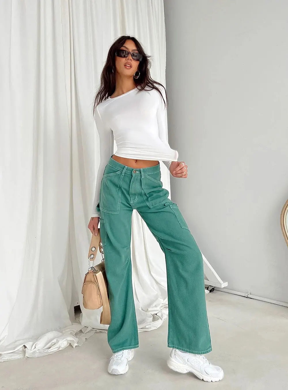 Jocelyn – Slim-Fit Long Sleeve Ruched Top