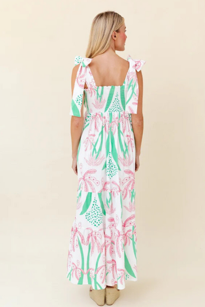 Saffron – Boho Smocked Maxi Dress