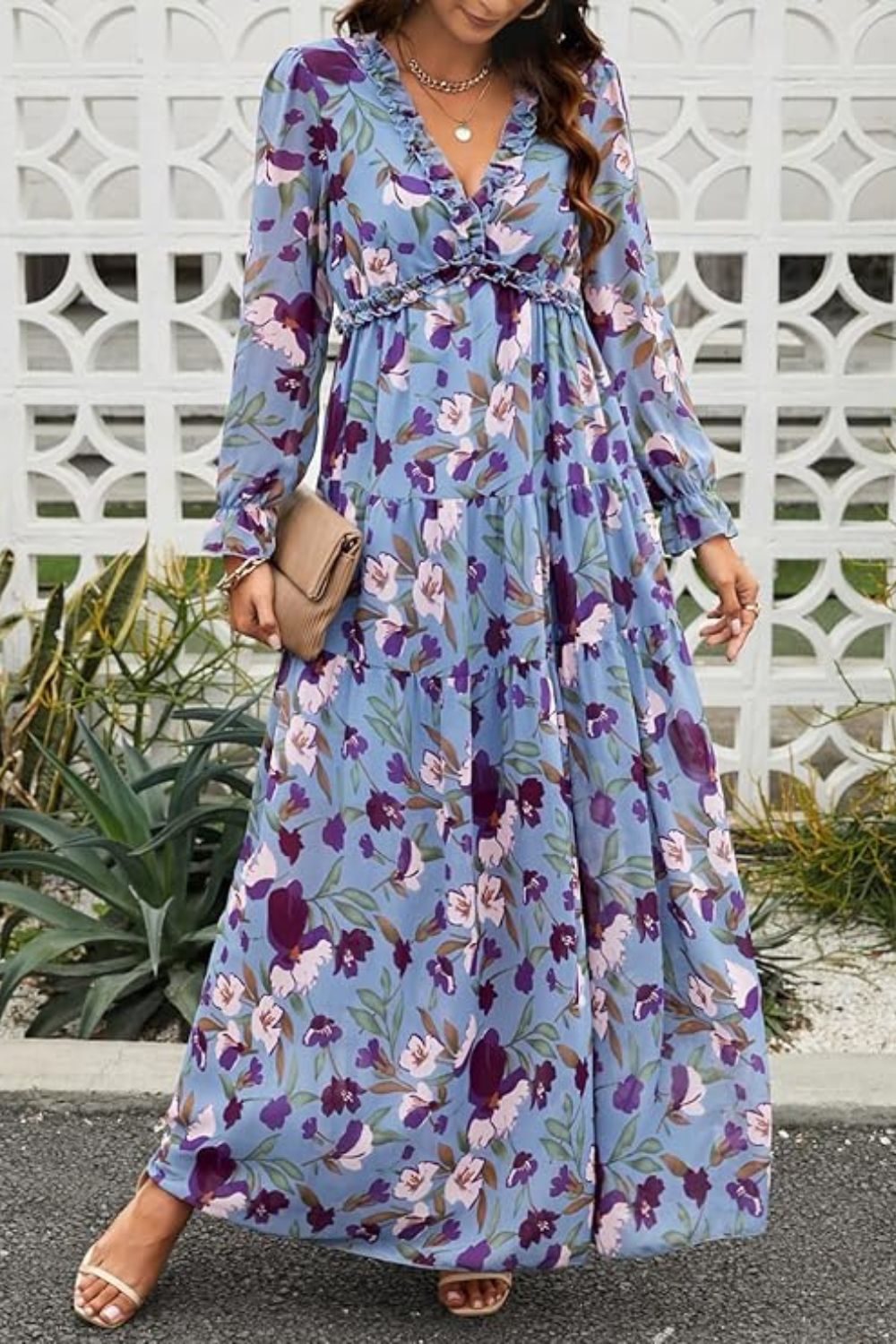Ruby – Wild Lotus Maxi Dress