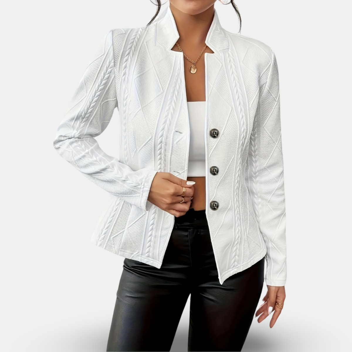 Dahlia – Elegant Buttoned Blazer