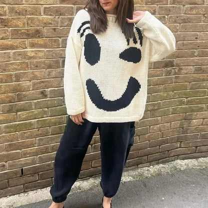 Selina – Smiley Face Knitted Sweater