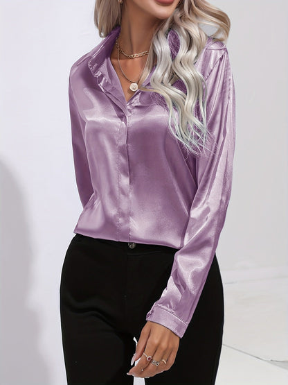 Leila – Elegant Chic Satin Blouse