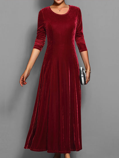 Cambria –  Elegant Velvet Maxi Dress