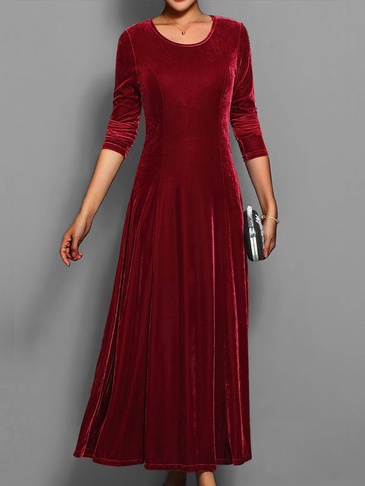 Cambria –  Elegant Velvet Maxi Dress