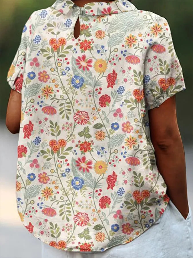 Julia – Casual Flower Print Shirt