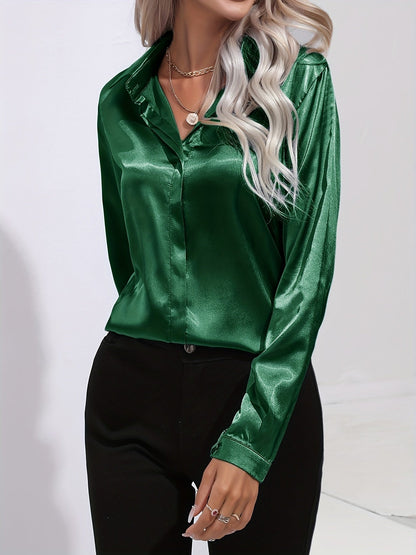 Leila – Elegant Chic Satin Blouse