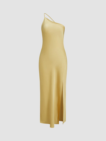 Jolie – Open Back Satin Maxi Dress