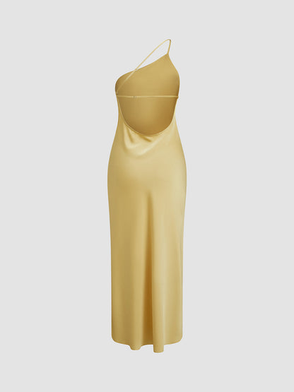Jolie – Open Back Satin Maxi Dress