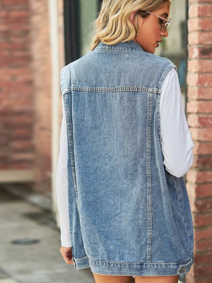 Eliza – Vintage Denim Vest Jacket