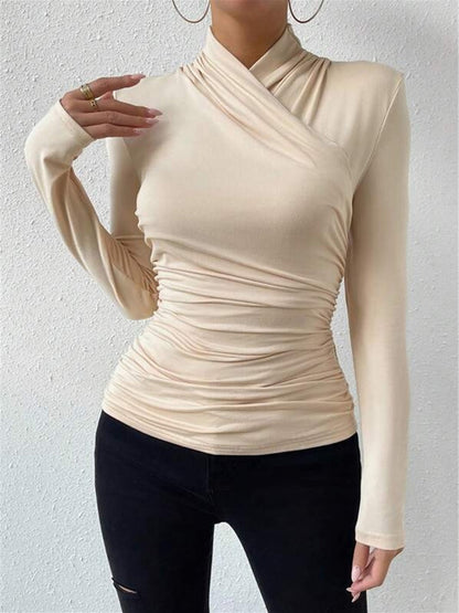 Mariana – Draped Long Sleeve Top
