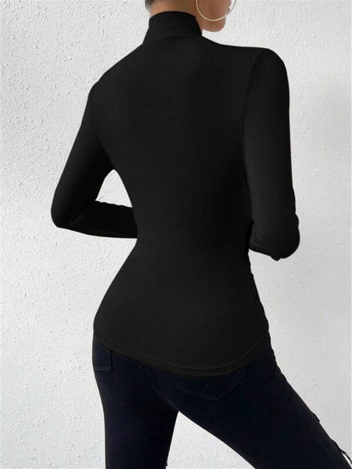 Mariana – Draped Long Sleeve Top