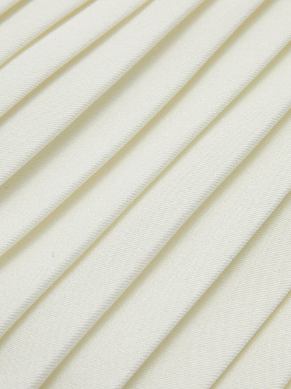 Fariel – Metal Letter Pleated Mini Skirt