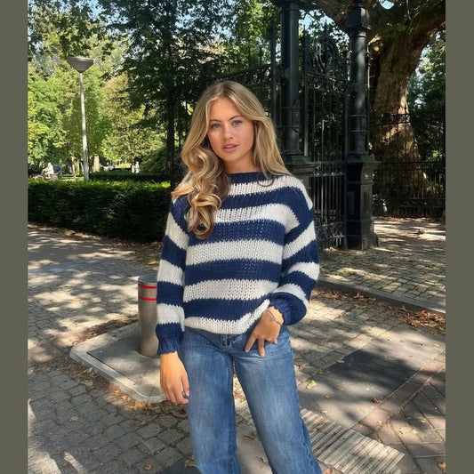 Cassia – Stylish Striped Sweater