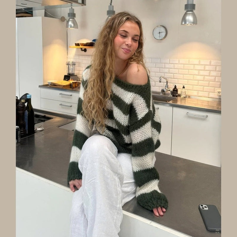 Cassia – Stylish Striped Sweater